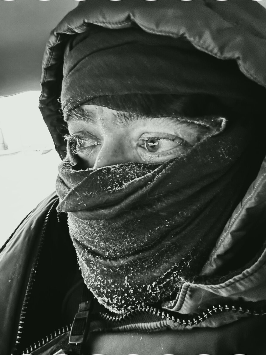 The Cold Dark photographer in winter gear